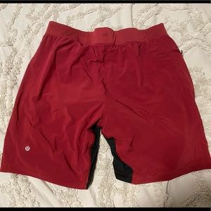 Red Men’s Lululemon Running Shorts GUC